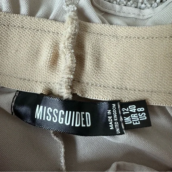 Khaki Wide Leg Trousers Missguided | High Waist | Size 8 Interview Outfit - Picture 7 of 10